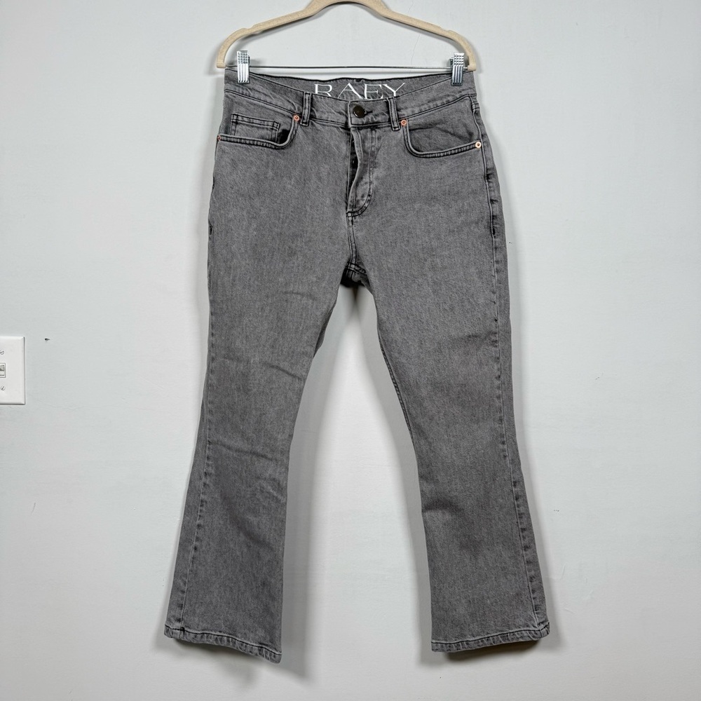 RAEY Women's Organic Cotton Gray Cropped Jeans, Size 30, Retail $255